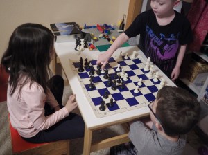 This is what a typical morning looks like around our house.